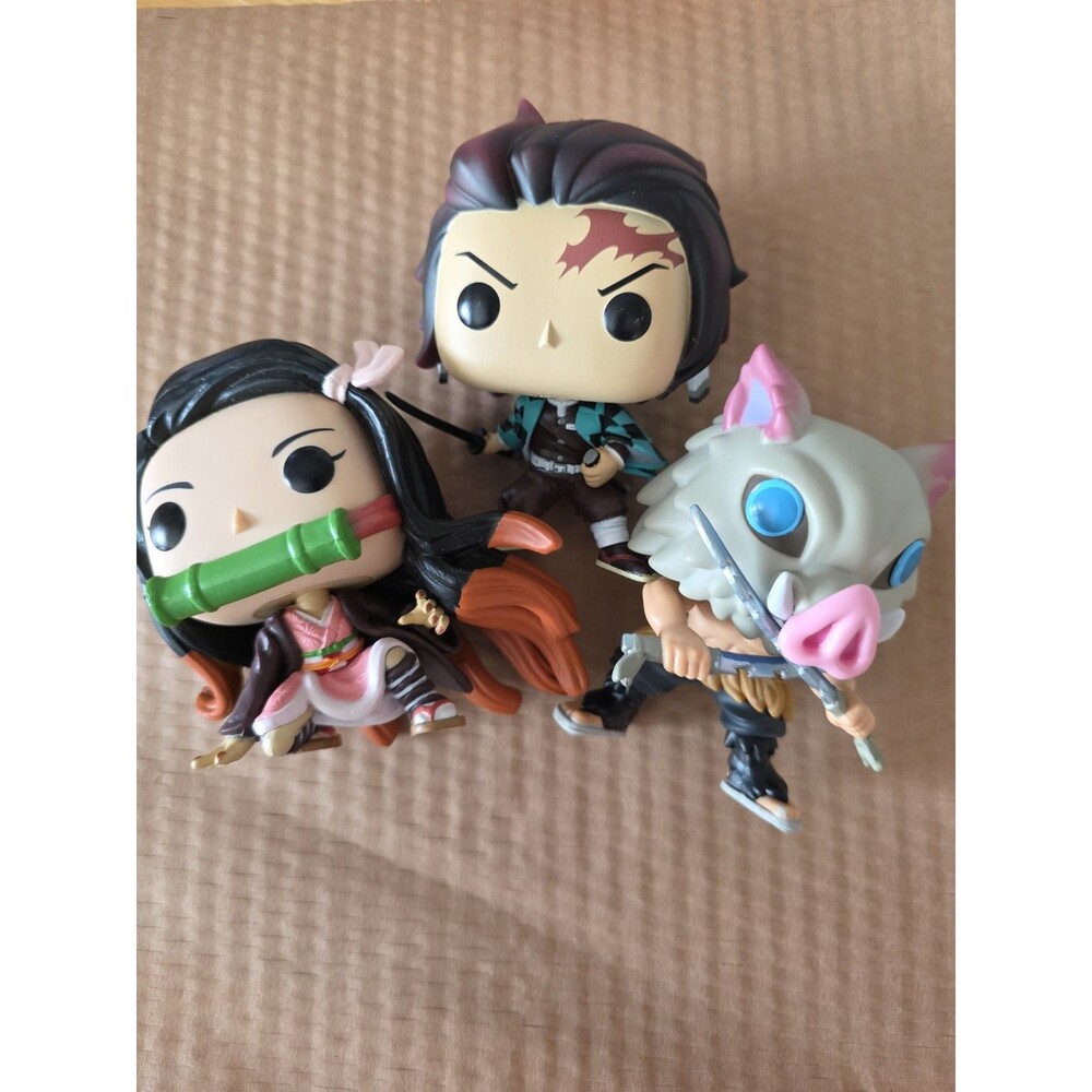 Funko Pop! Anime: Demon Slayer Inosuke Tanjiro and Nezuko Loose Figures No Boxes